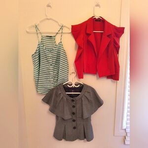 Forever 21. 2 jackets and a top Sizes Large.  For only 20$.